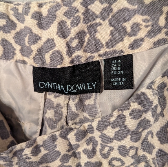 Cynthia Rowley Linen leopard print shorts - Picture 3 of 3